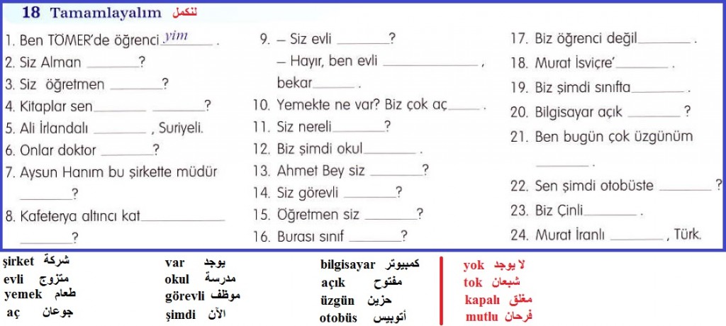 haber-soru - دروس اللغة التركية الثامن